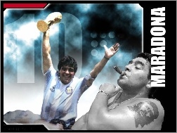 Maradona, Pi�ka no�na, tatua�